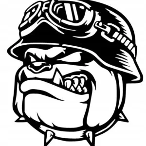 DEKORACJA 3D OBRAZ GROŹNY PIES MOTOCYKLISTA J132