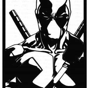 CIEKAWA DEKORACJA ŚCIENNA OBRAZ 3D DEADPOOL T108