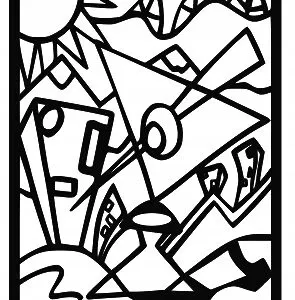 DEKORACJA ŚCIANY OBRAZ JAK PICASSO ABSTRAKCJA X115