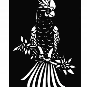 DEKORACJA ŚCIENNA OBRAZ AŻUROWY 3D PAPUGA C142