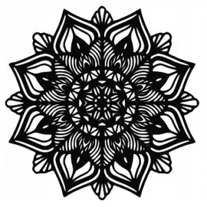 AŻUROWA DEKORACJA ŚCIENNA 3D MANDALA PREZENT W123