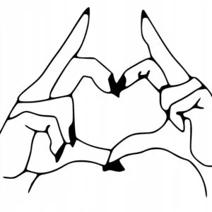 OBRAZ AŻUROWY DEKORACJA ŚCIENNA DŁONIE SERCE J142