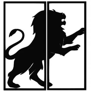 DEKORACJA ŚCIENNA OBRAZ 3D HERALDYCZNY LEW B143