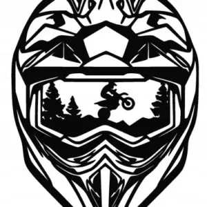 DEKORACJA ŚCIENNA 3D KASK MOTOCYKLISTY PREZEN B127