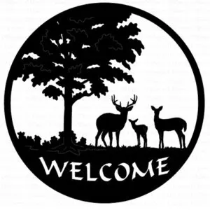 DEKORACJA NA ŚCIANĘ 3D WELCOME LEŚNICZÓWKAJ118