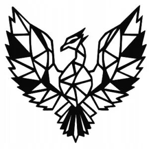 DEKORACJA ŚCIENNA Prezent FENIKS GEOMERTYCZNY D133