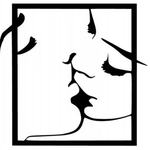 Obraz ażurowy Dekoracja 3D PARA POCAŁUNEK J137