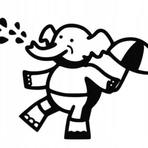 Dekoracja pokoiku dziecięcego Prezent SŁONIK E125