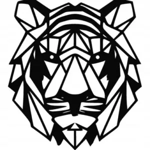 GEOMETRYCZNY TYGRYS OBRAZ AŻUR DEKORACJA 3D E136