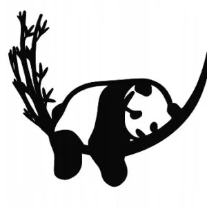 MODNA DEKORACJA ŚCIENNA 3D DZIECIĘCA PANDA C140