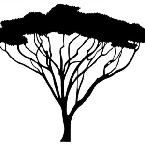 MODNA DEKORACJA ŚCIENNA 3D AFRYKAŃSKIE DRZEWO J145