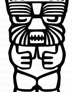 DEKORACJA ŚCIENNA AŻUROWA TOTEM TIKI HAWAJE V120