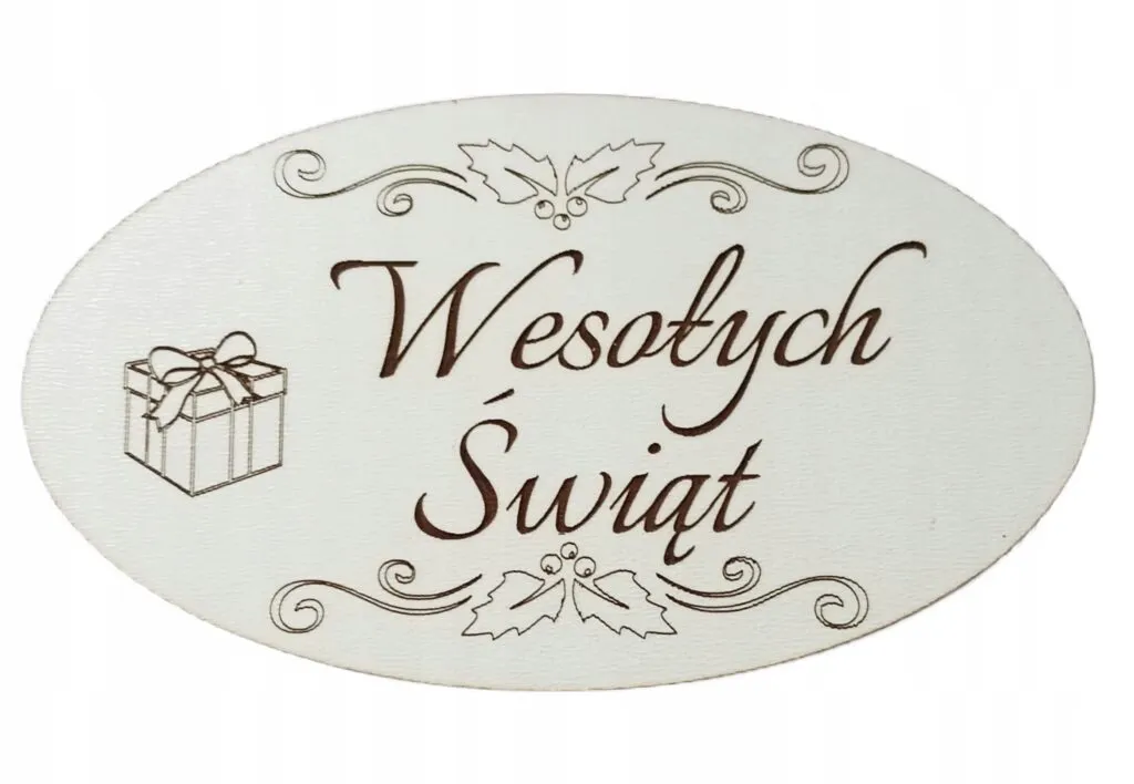 Wesołych Świąt dedykacja tabliczka
