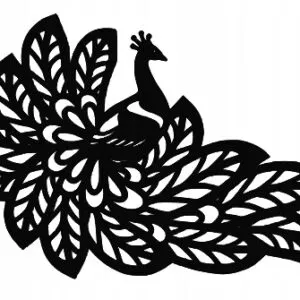 MODNA DEKORACJA ŚCIENNA OBRAZ AŻUROWY 3D PAW C144