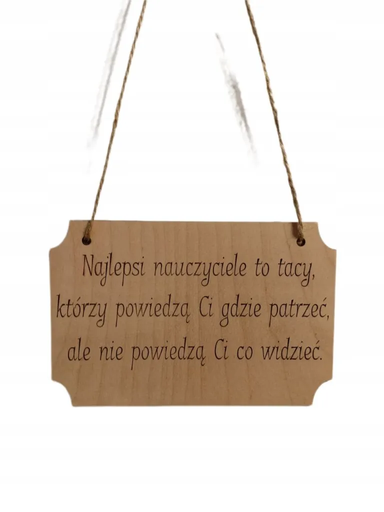 PREZENT NA DZIEŃ NAUCZYCIELA ZAWIESZKA Z GRAWEREM "Najlepsi nauczyciele to tacy..." - K217