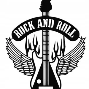 DEKORACJA ŚCIENNA LOFT GITARA ROCK AND ROLL A143