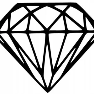 DEKORACJA ŚCIENNA 3D GEOMETRYCZNY DIAMENT J140