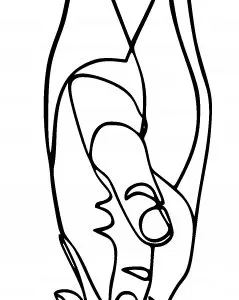 OBRAZ AŻUROWY DEKORACJA ŚCIENNA DŁONIE PARA J143