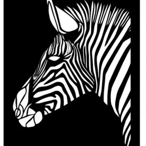 OBRAZ 3D AŻUROWA DEKORACJA NA ŚCIANĘ ZEBRA E115