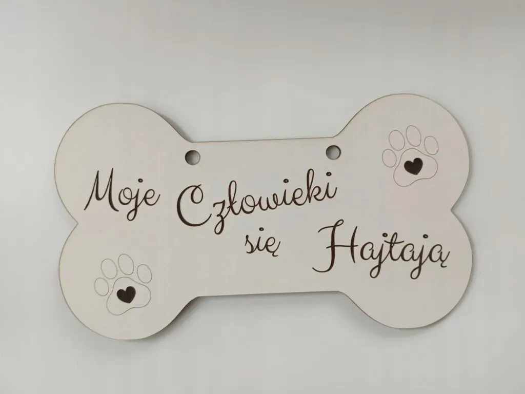 Zawieszka dla psa Moje Człowieki się Hajtają Rekwizyt do sesji ślubnej