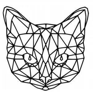 Dekoracja ścienna Panel Ażur KOT GEOMETRYCZNY B138