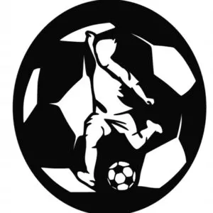 DEKORACJA ŚCIENNA 3D DZIECIĘCA PIŁKARZ Piłka D128