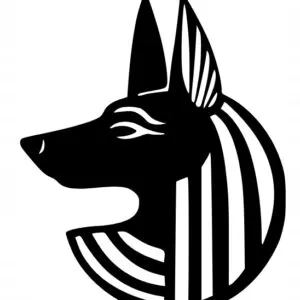 EGIPSKA DKORACJA ŚCIENNA ANUBIS OBRAZ AŻUROWY J123