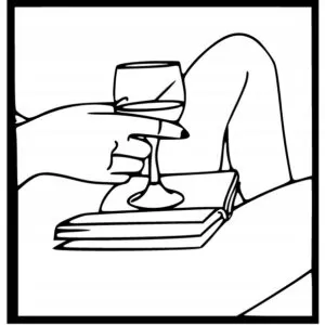 OBRAZ AŻUR DEKORACJA ŚCIENNA 3D KOBIETA WINO J139