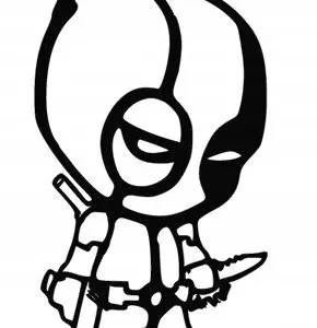 BABY DEADPOOL DEKORACJA ŚCIENNA 3D DZIECIĘCA W135