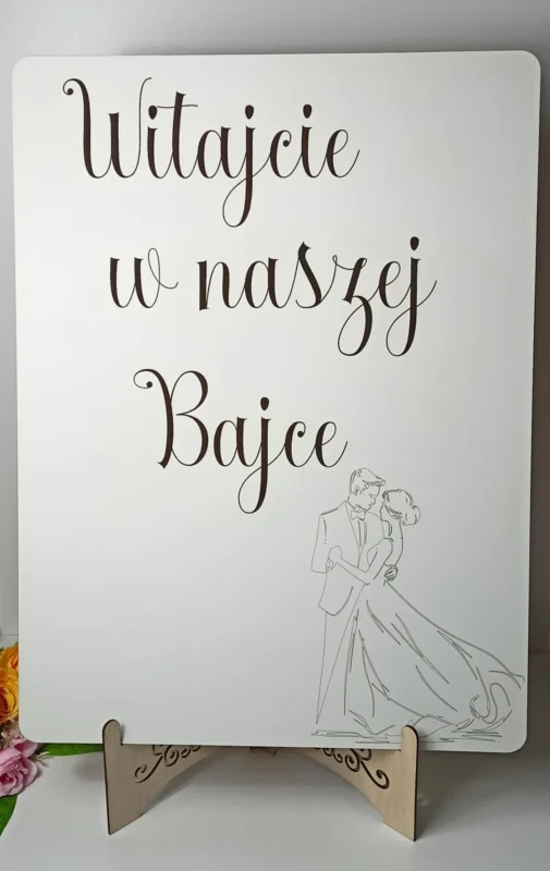 TABLICA POWITALNA NA WESELE ŚLUB - PERSONALIZOWANA -K263