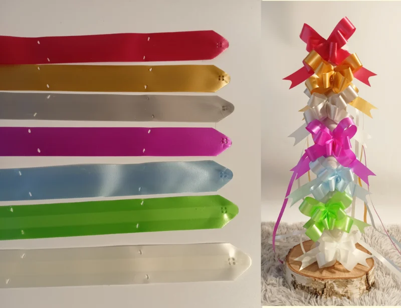 Gotowa kokarda ściągana Wstążka ozdobna Ślub Prezent Dekoracja Święta 17 cm Różne kolory do wyboru - OP11