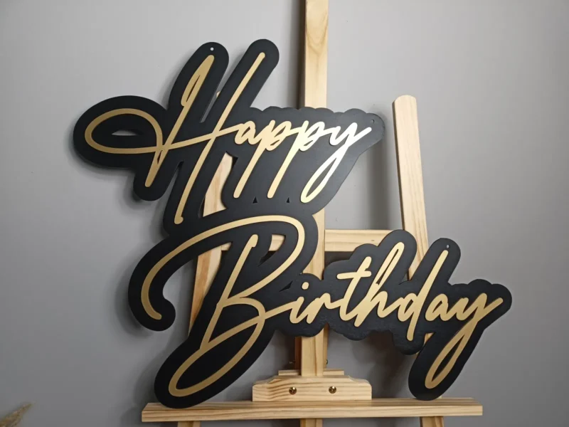 NAPIS NA ŚCIANKĘ Z OKAZJI URODZIN - "Happy Birthday" - DEKORACJA URODZINOWEJ ŚCIANKI BALONOWEJ, DEKORACJE NA URODZINY - M276