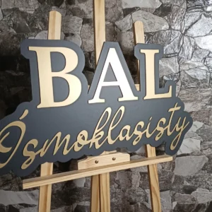 DUŻY NAPIS NA ŚCIANKĘ BAL ÓSMOKLASISTY - DEKORACJA NA KOMERS, BAL ABSOLWENTÓW, BAL ÓSMOKLASISTY, BAL 8 KLAS - M325