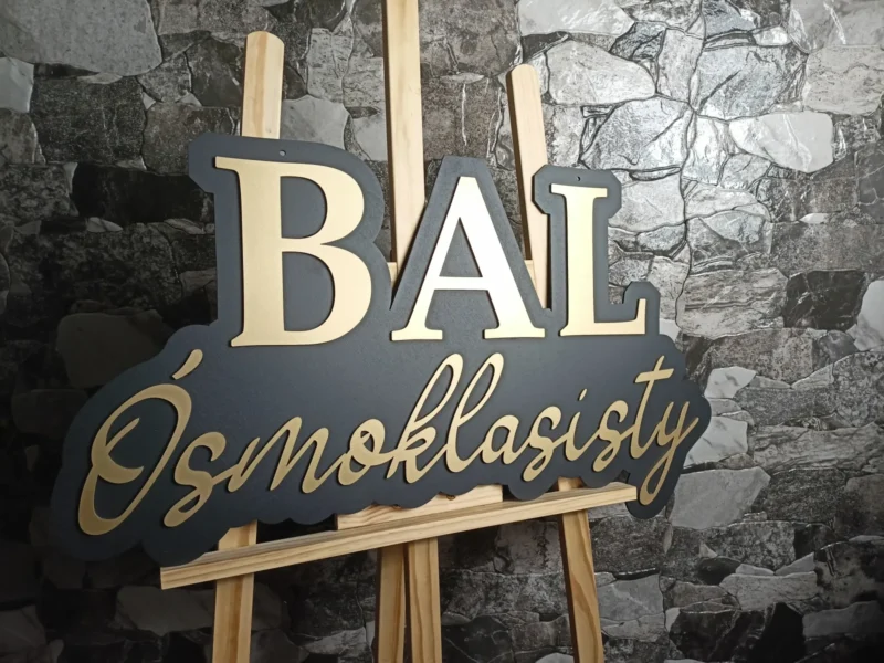 DUŻY NAPIS NA ŚCIANKĘ BAL ÓSMOKLASISTY - DEKORACJA NA KOMERS, BAL ABSOLWENTÓW, BAL ÓSMOKLASISTY, BAL 8 KLAS - M325