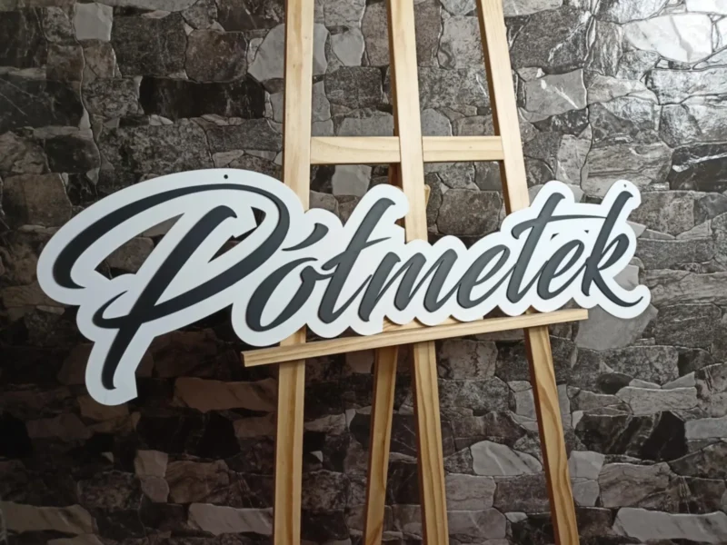 DUŻY NAPIS NA ŚCIANKĘ PÓŁMETEK - DEKORACJA NA BAL PÓŁMETKOWY - DODATEK DO ŚCIANKI BALONOWEJ - M320
