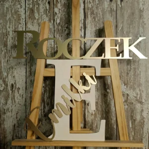 NAPIS ROCZEK + LITERKA + IMIĘ - DEKORACJE NA ROCZEK, INICJAŁ, DO SESJI FOTO, NAPIS NA ŚCIANKĘ BALONOWĄ - M416