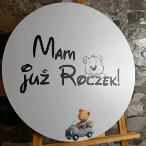 TABLICA NA ROCZEK MOTYW MISIA MIŚ - DEKORACJE NA ROCZEK - DEKORACJE BALONOWE - M418