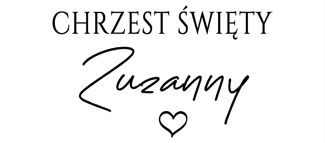 NAKLEJKA DEKORACYJNA CHRZEST ŚWIĘTY + IMIĘ DZIECKA + SERDUSZKO - NAKLEJKA NAPIS NA TABLICĘ POWITALNĄ LUB ŚCIANKĘ - NA008 - obrazek 2
