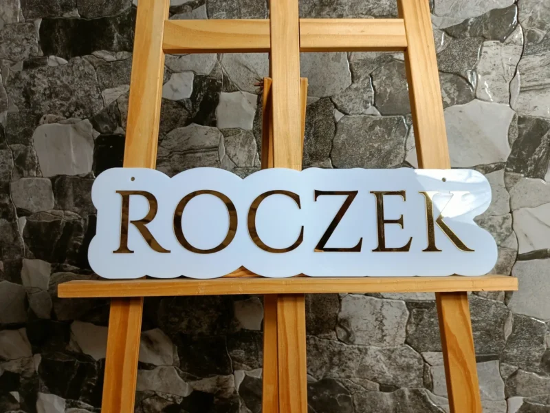 NAPIS NA ROCZEK Z PLEXI - DWUWARSTWOWY 50 cm - DEKORACJE NA ROCZEK, DO SESJI FOTO, NAPIS NA ŚCIANKĘ BALONOWĄ - M428